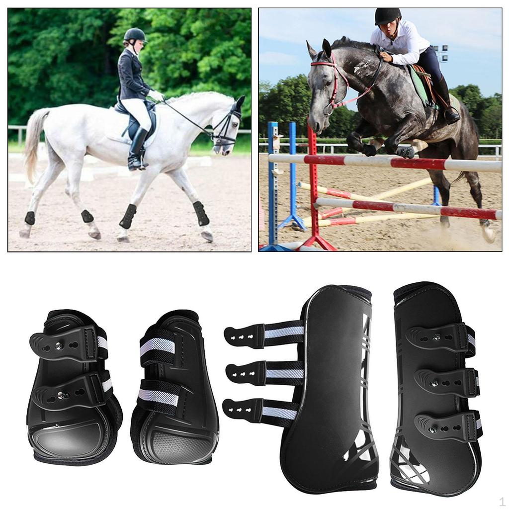 Adjustable Horse Riding Leg Guard Boot Tendon Front Hind Wrap Cover