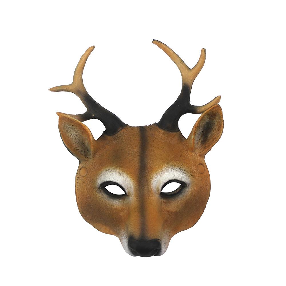 Halloween Sika Deer Mask Halloween3D Animal Mask Pu Foam Carnival Cos