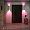Uppladdningsbar LED-nattlampa med rörelsesensor, RGB-tonad omgivningsljus, Dimbar inomhuslampa, Magnetisk trappbelysning, Lämplig för entré