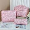 Vintage Large Capacity Cosmetic Bag Portable Travel Storage Bag Handheld Makeup Pouch for Toiletries Cosmetics Organizer Outdoor Daily Use