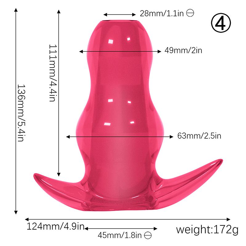 5 Sizes Hollow Anal Plug Dilator Soft Speculum Prostate Massager Butt Plug Set Intimate Enema Sex Toys Women Men Intimate Goods