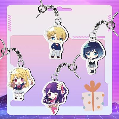 Anime Acrylic Key Ring for Oshi No Ko Ai Hoshino Akane Kurokawa Aqua Hoshino Creative Acrylic Backpack Charm Birthday Gift