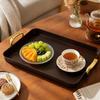 Serving Tray with Side Handles Rounded Corner Construction,