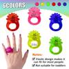 Luminescent Cartoon LED Fluorescent Ring Finger Light Flashing Led Bumpy Rubber Rings Jelly Bubble Toys Party Bar Accessories
