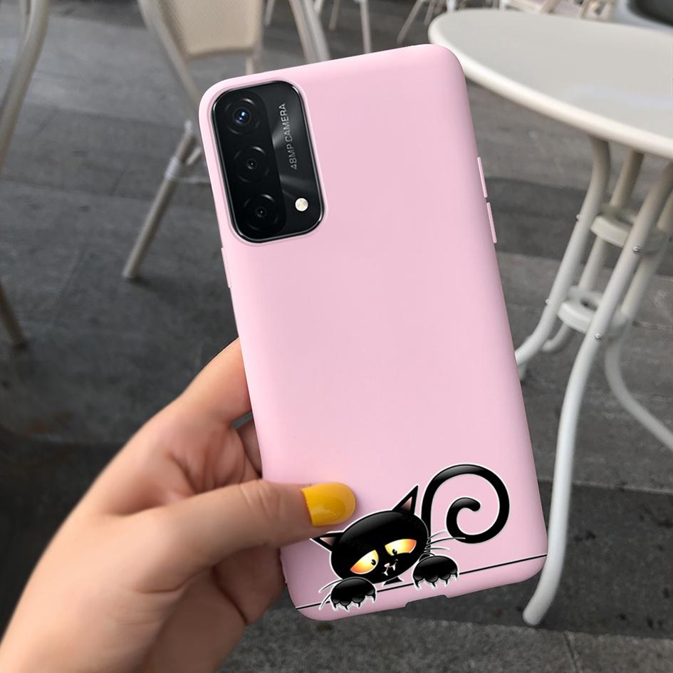A74 Fodral För OPPO A74 CHP2219 Fodral Lyxigt Fjäder Dinosaurie Daisy Mönster Bakre Skydd För OPPO A74 5G CPH2197 A 74 Mjuk Capa