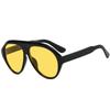 SO&EI Retro Oversized Pilot Sunglasses Women Fashion Gradient Shades UV400 Men Trending Sun Glasses