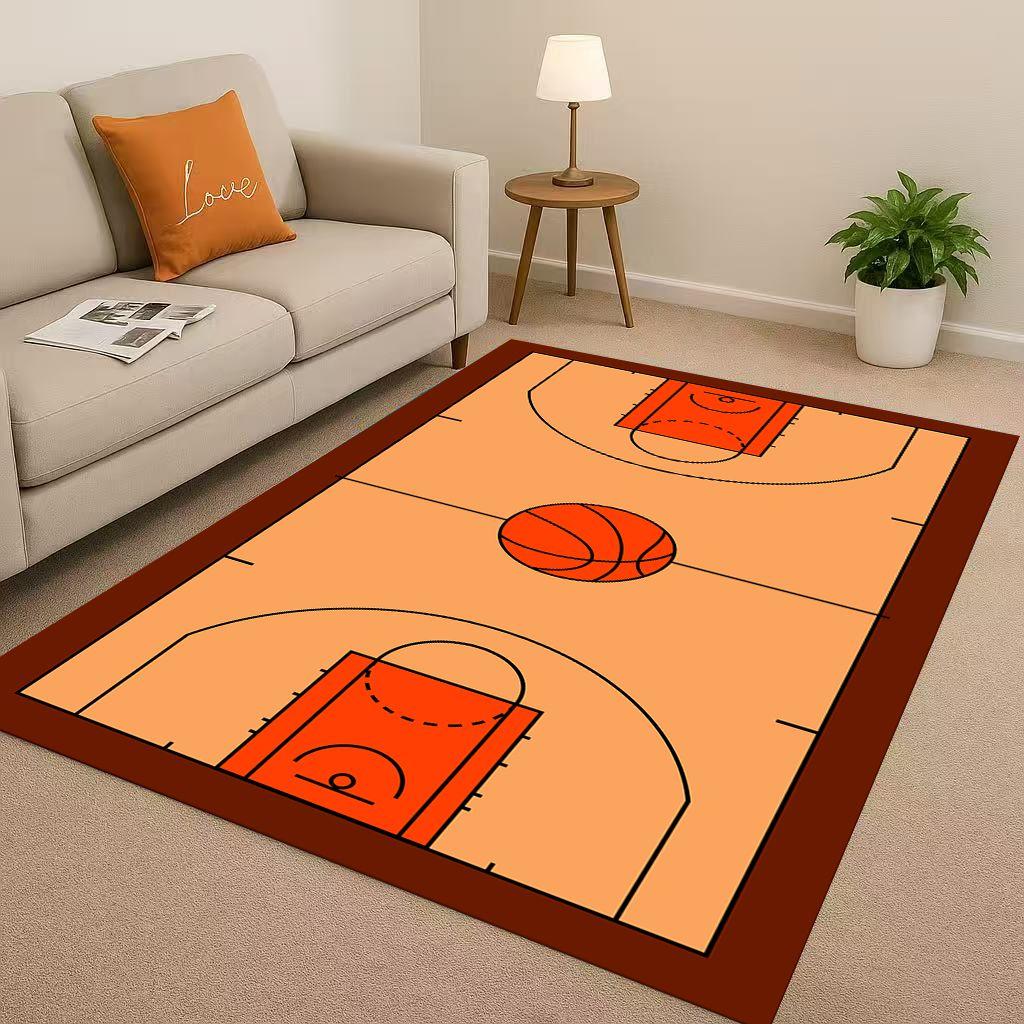 27 Style Basketball Court Art Living Room Non Slip Area Rug Soft Carpet for Bedroom Playroom Sofa,Easy Clean Home Decor Doormat