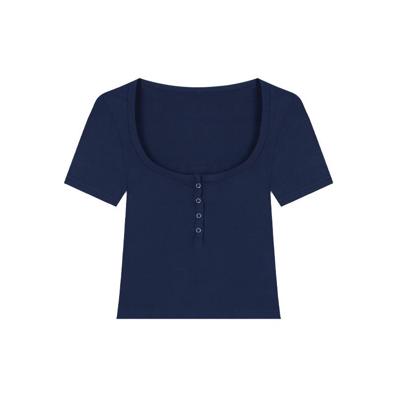 2025 Summer Slimming Short-Sleeve Navel-Baring T-Shirt for Trendy Girls