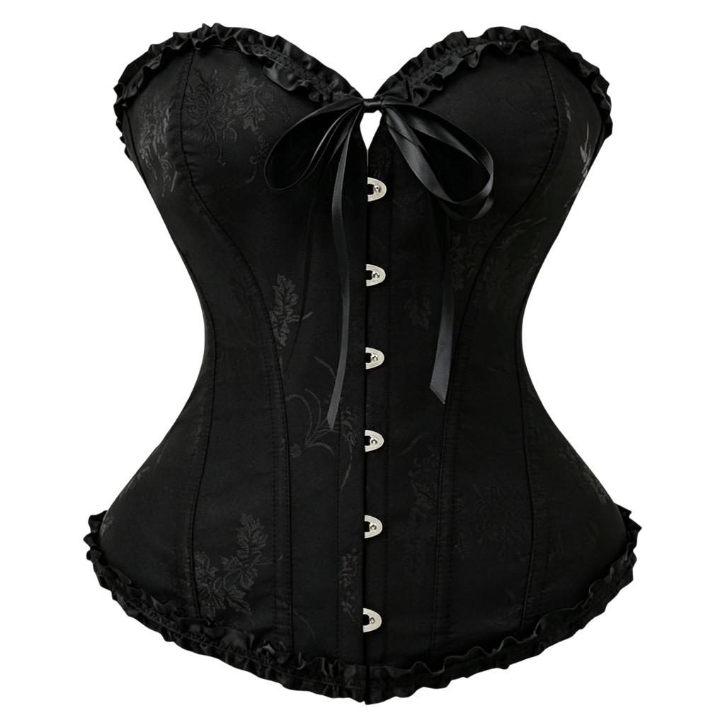 Women's Corset Top with Lace-Up Front Bustier Shapewear for Daily Wear