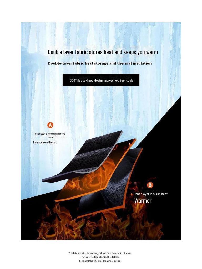 Herren Weicher und Schöner Dicker Baumwoll-Rollkragenpullover mit Samt-Thermofutter