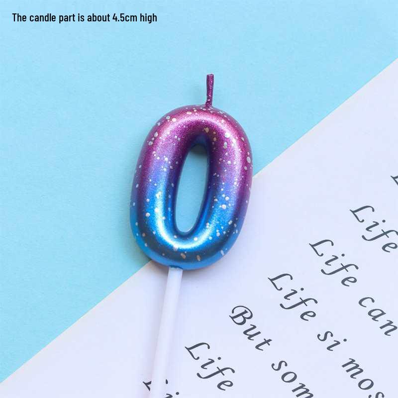 Large Rainbow Laser Number Balloons and Candles for Birthday Cakes and Party Decorations