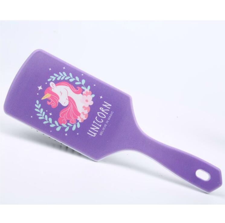 Инструменты для распутывания животных, антистатическая щетка для укладки волос в виде единорога, салонная расческа для волос фиолетовый