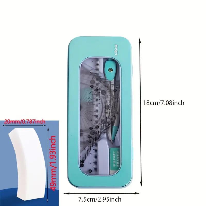 7-teiliges Zirkel- und Lineal-Set Multifunktional Professionell Metall Klein Frisch Zeichen-Schreibwaren Für Studenten Lernmaterial