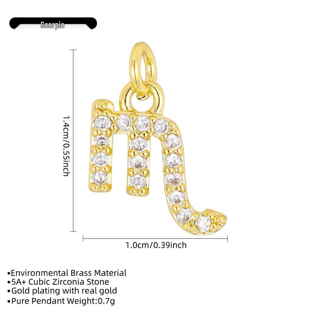 Zodiac Diamond Inlaid Necklace: 18K Gold-Plated Luxury Clavicle Chain