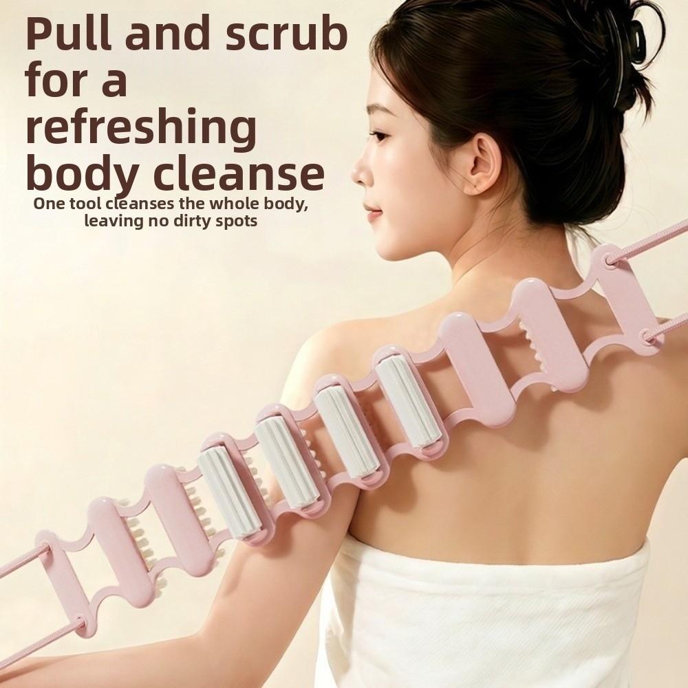 massage roller Back Scrubber Massager 2-in-1 Back Shower Strap Rubbing Back Strip Home Use