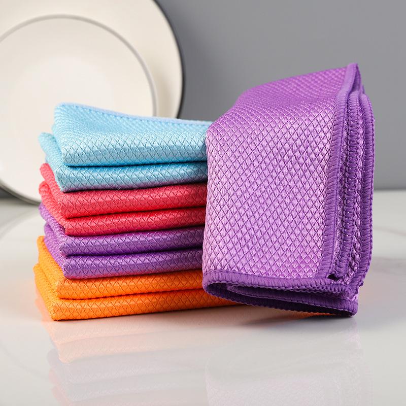 Extra Large Lint-Free Fish Scale Kitchen Cleaning Cloth