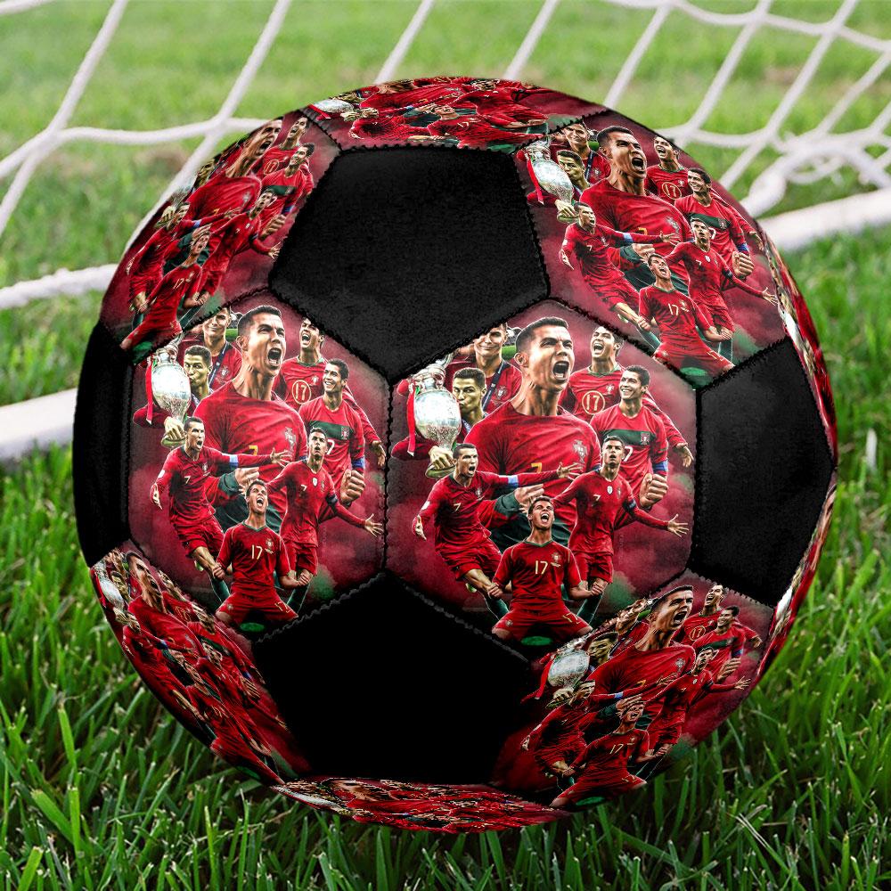1 pz Pallone da Calcio Cristiano Ronaldo Taglia 5 Pallone da Calcetto Indoor alla Moda Colorato Gioco in Giardino - Ottimo Regalo per Appassionati di Sport HE19