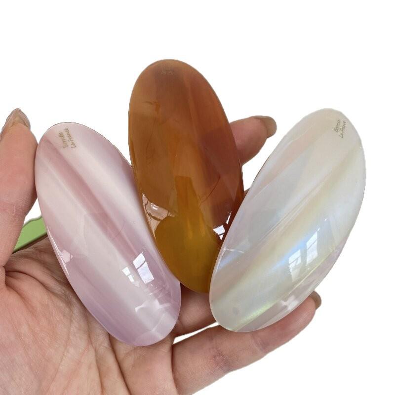 1 Pieza Pinza para el Cabello Geométrica Ovalada de Tamaño Grande Tocado Pinzas para el Cabello de Acetato Para Mujeres Pinza Francesa Accesorios para el Cabello Elípticos Brillantes