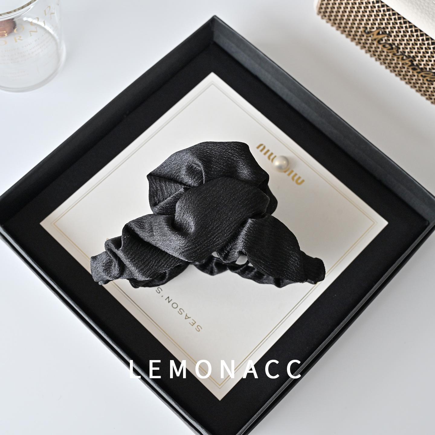 

Satin Feel Pleated Large Hair Claw Clip for Women - 2025 Shark Design Headwear