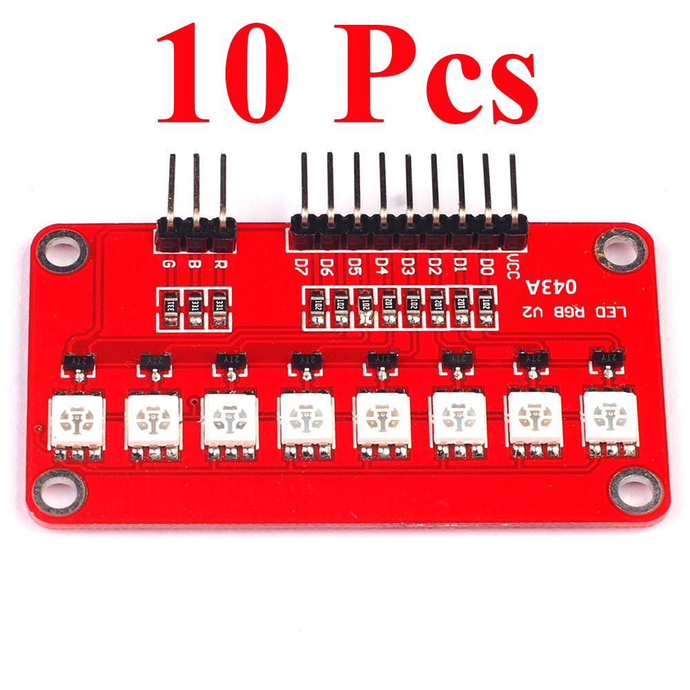2~100Pcs 5050 RGB Full Color LED Water Flow Light Module Programmable Lamp Board Accessories For Microcontroller Smart Car Robot