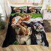Animal print cow comforter sets HD duvet cover pillowcase kids bedding set boy girl Home bedroom decor 140x200cm