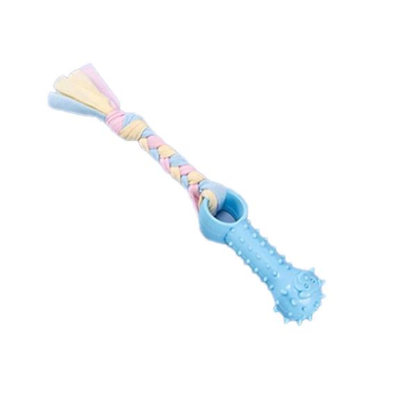 Dog Tartar Removal Rubber Bone Tug Play Toy 4-piece Set, 1 Piece, Mixed Colors