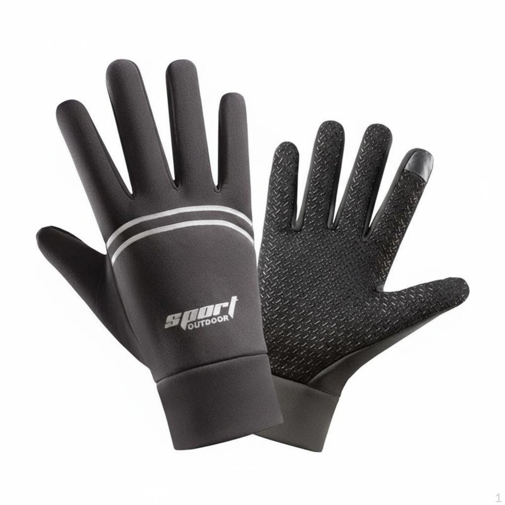 Thermal Biking Gloves Adjustable Windproof Adaptable Fit for Motorcyclists, Outdoor