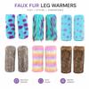 Weiche und flauschige Beinwärmer mit elastischen Öffnungen Pelz-Stiefelmanschetten Cosplay-Accessoires