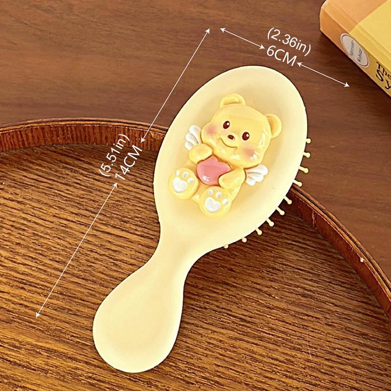 Cute Butter Bear Foldable Head Massage Combs Cartoon Portable Airbag Hair Comb Hair Brush Folding Massage Comb Styling Tools