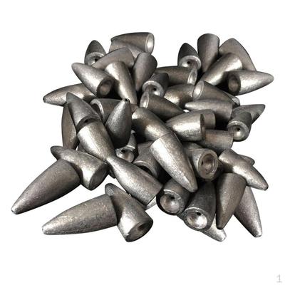 Accesorios de plomos de pesca con pesas en forma de 50 Uds.