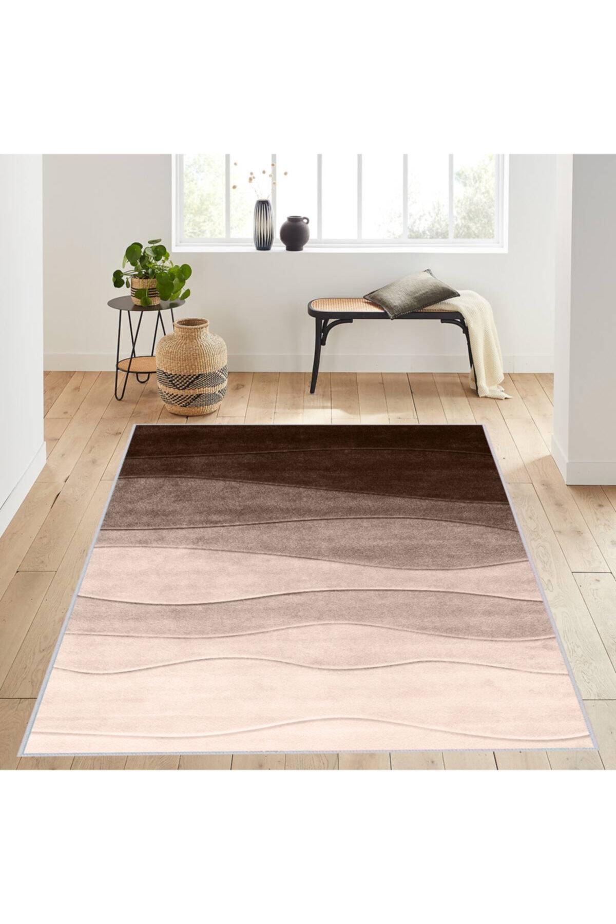 

Домашний моющийся ковер с принтом Eliana LNA1073 50x80 коричневый