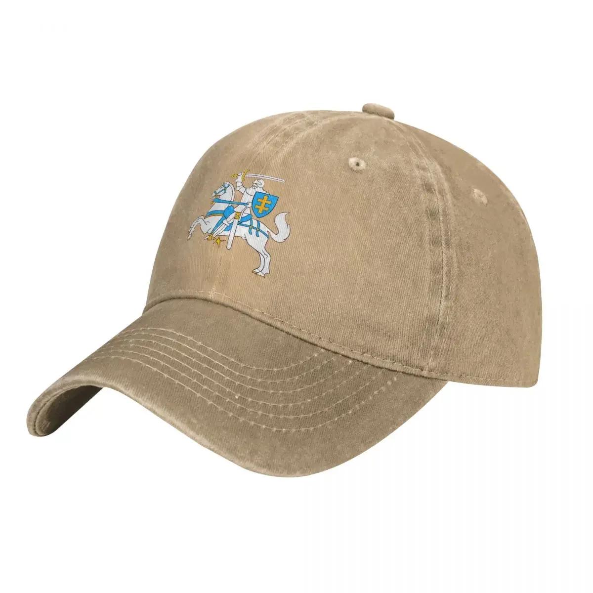 

Lietuva Baseball Cap Lithuania Coat Of Arms Fashion Female Male Washed Hip Hop Hat Dropshipping Design Tennis Skate Snapback Cap One Size
