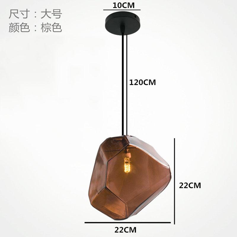 Simple Stone Glass Pendant Light Colorful Indoorp The Restaurant Dining Room Bar Cafe Shop Lighting Fixture