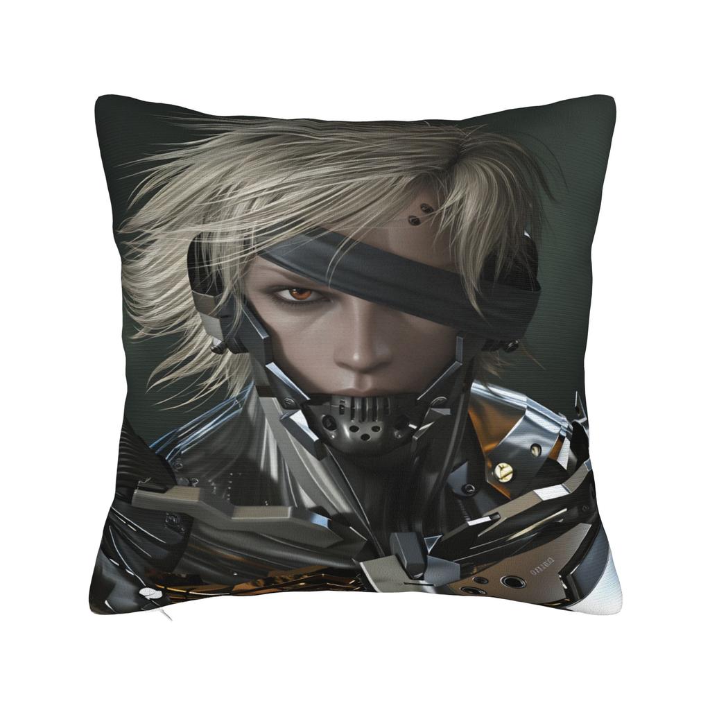 Fanart Mgs Gaming Pillow Case Kawaii Pillow Cover Square Pillowcases For Sofa Car Home Decor
