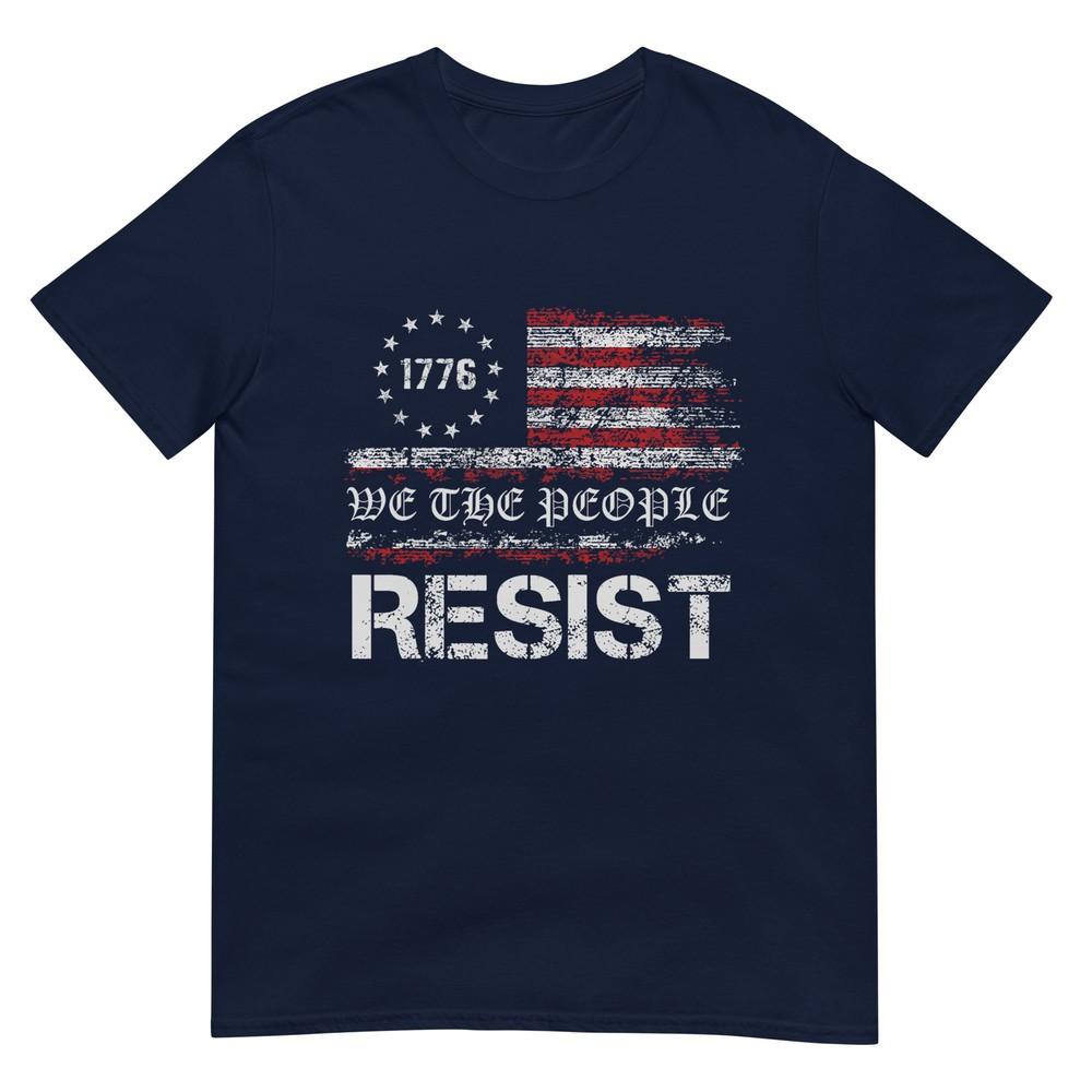 Resist Trump Protest Anti Political Us Flag We The People TShirt S