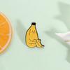 Cute Lazy Banana Enamel Pin Cartoon Fruit Character Brooch Collar Pins For Backpack Clothing Decoration Funny Badge Gifts