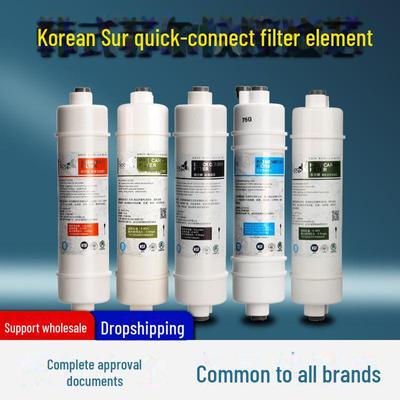 Purificatore d'acqua da 10 pollici a connessione rapida con RO, cotone PP, carbone granulare e membrana di ultrafiltrazione.