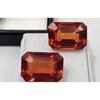 Padparadscha Sapphire For Earring Making 22+ Ct Emerald Cut Pair Gemstone