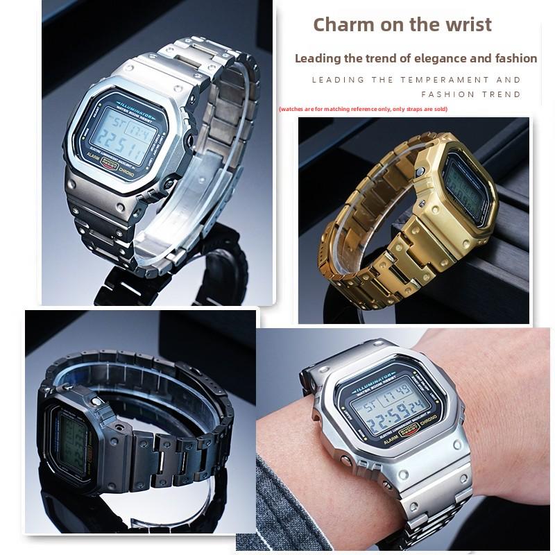 DW5600 Mod Kit Titanium case+strap For Casio G-SHOCK DW-5600 GW-B5600 GW-M5610 modification Lightweight Metal Bezel watch band