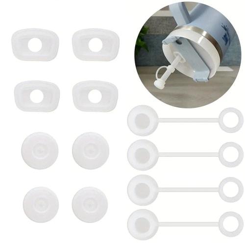 YIXINLYMY Straw Caps, Compatible with Stanley, Silicone Spill-Proof Cover Lids, Set of 12, Dust-Proof, Fixed Straws for Travel, Camping, Business, and