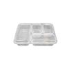 Disposable 4-Compartment Takeout Meal Box with Lid