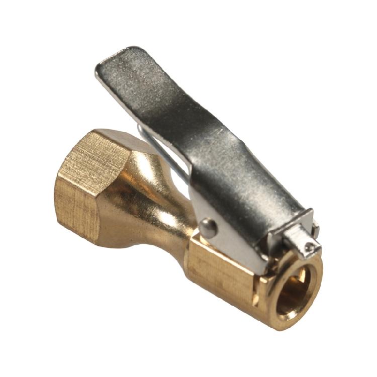 Air Chuck with Clip Adapter, Brass Locking Tire Inflator Nozzle Adapter Connect, No Leakage Tire Chucks for Inflator