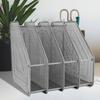 Modern   4-Compartment Desktop Display Rack Magazine File Document Metal  (Black)