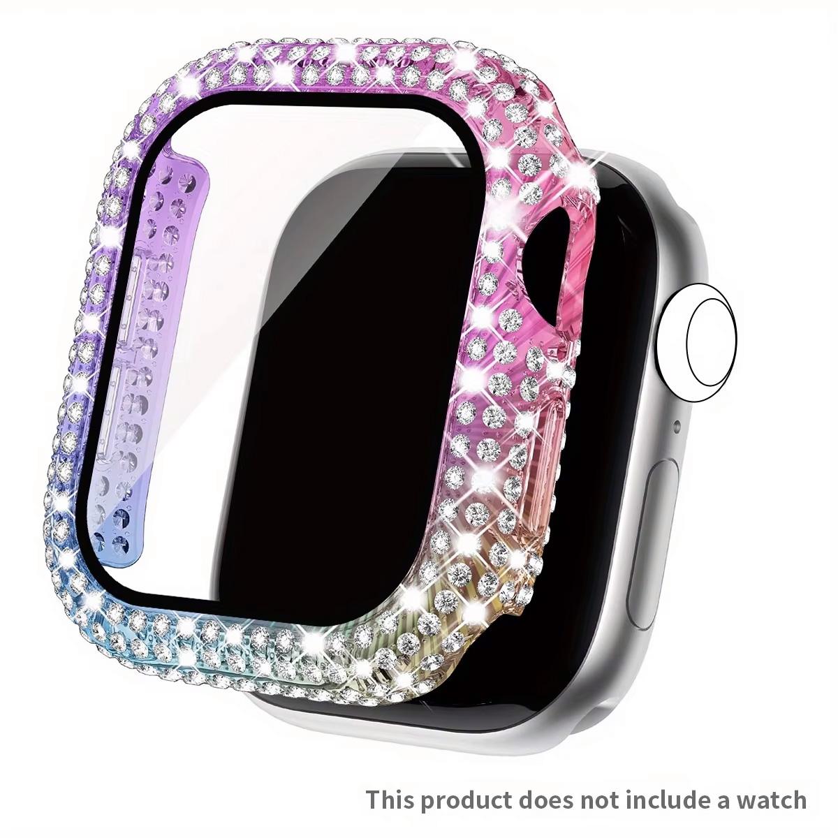 

Rhinestone Bling Case + Tempered Glass for Apple Watch Series 11 10 9 8 7 SE, 46 42 45 41 44 40 38mm Series11 10 )46mm