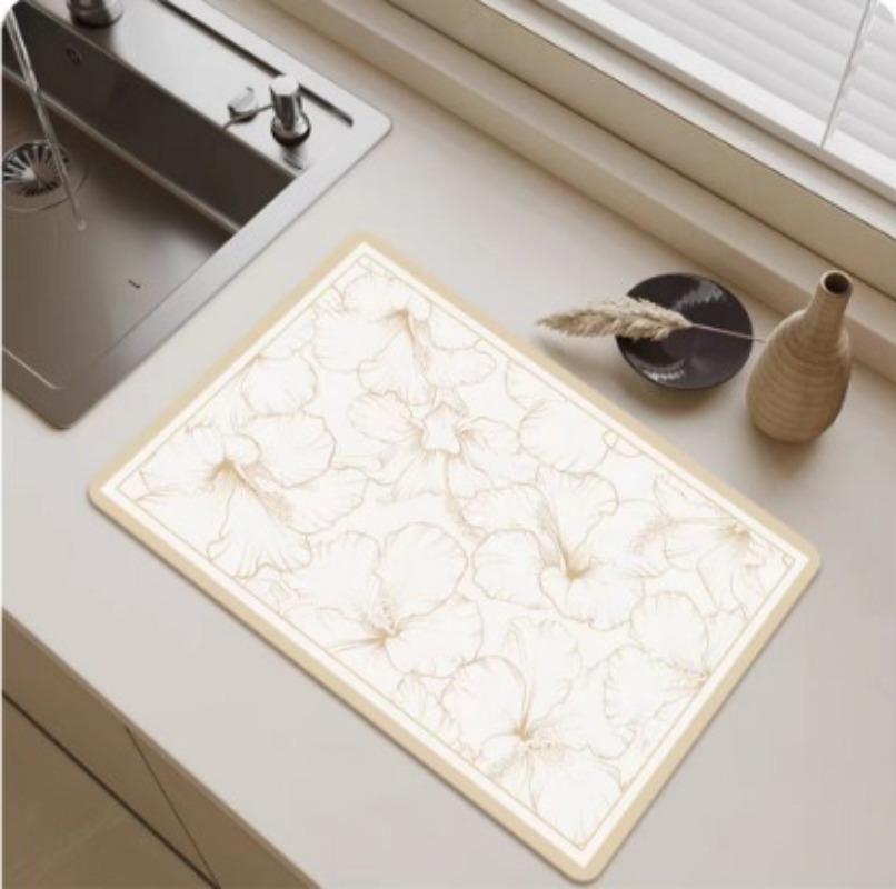 Quick-dry Diatomaceous Mats Minimalist Dring Mat Kitchen Dishwashing Washing Machine Water Absorbing Drainage Cofe Maker Mat
