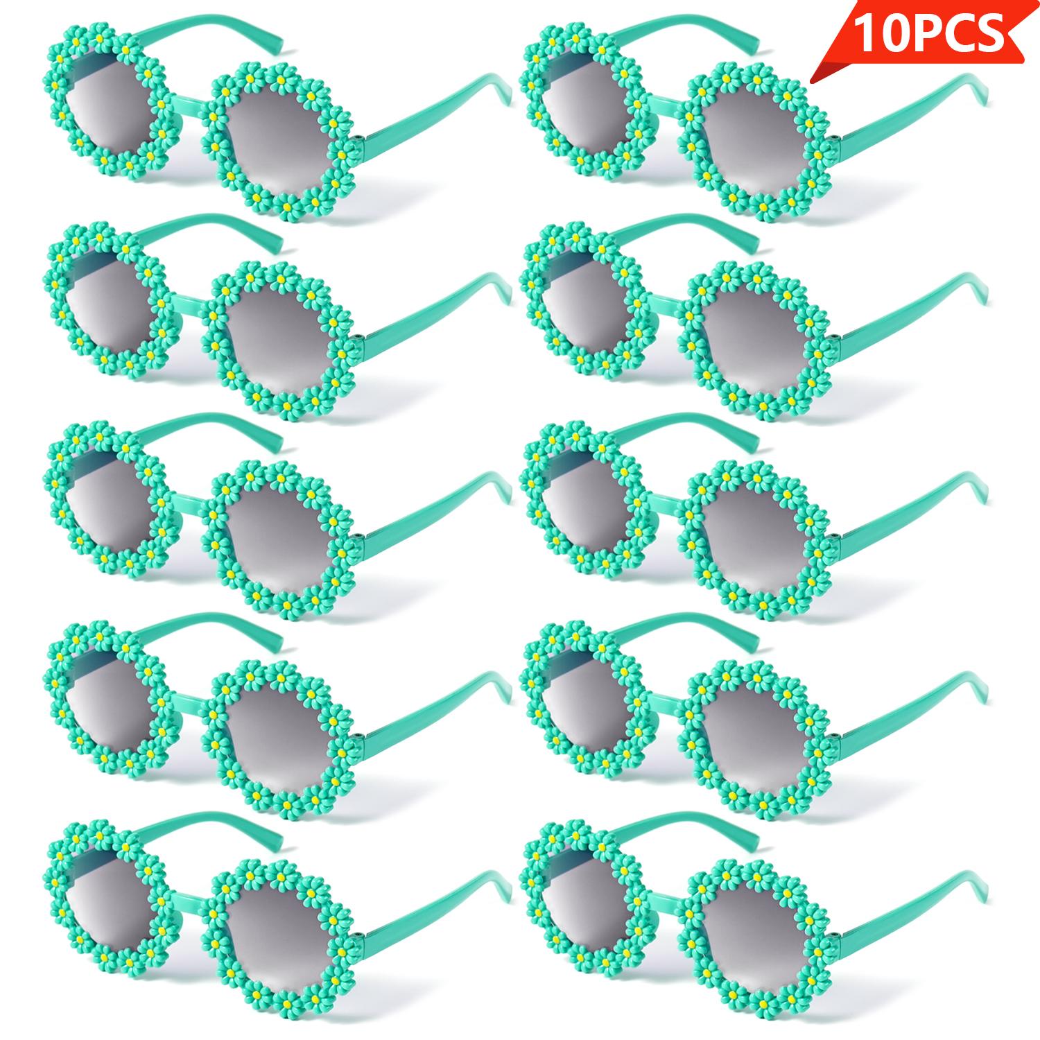 

10Pcs Fashionable And Trendy Cute Flower Daisy Glasses Perfect For Activities Parties And Dressing Up Glasses