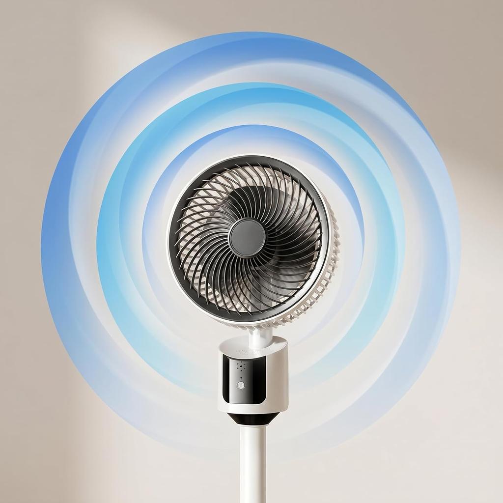 USB Floor Fan  3 Speed Oscillating  Ultra Quiet Circulator   Metal Mesh   ABS Base   Ideal for Bedroom  Office