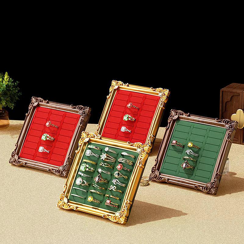 Vintage Schmuck-Ausstellungsständer, Fotorahmen im europäischen Stil, Ring- und Schmuckaufbewahrungsschale, Schminktisch-Ausstellungsstücke
