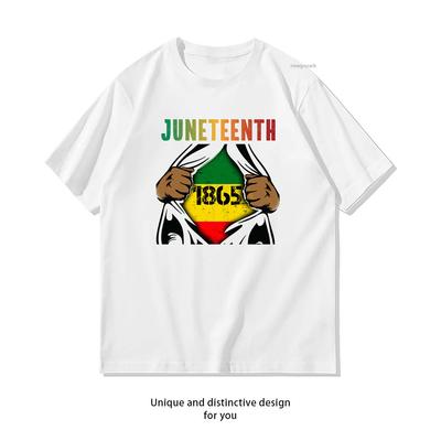 Emancipation Day American Freedom June 19TH 1865 Essential Woman Man Casual Cotton Printed T Shirts Summer Oneck Tops Tee