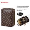 Large Capacity Multi Card Case Wallet With ID Window, Women Zipper ID Credit Card Holder Case Wallet, Famous Luxury Brand Design